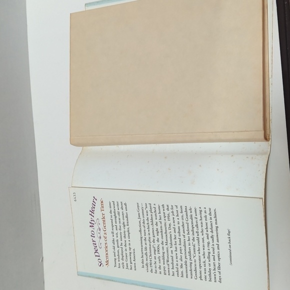 Jane Goyer So Dear to my Heart; Memories of a Gentler Time Hardback Book 1990 - Picture 10 of 11